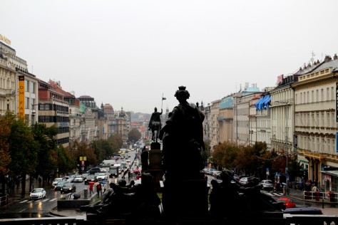 View of Wenceslas Square from the National Museum